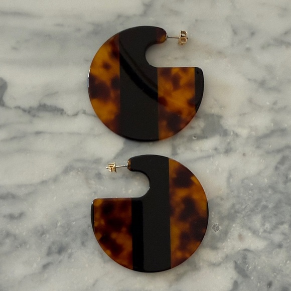 Rachel Comey Jewelry - Rachel Comey Camille Tortoise Shell and Black Earrings